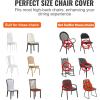 VEVOR 50 Pcs Black Chair Covers Polyester Spandex Stretch Slipcovers for Wedding Party Dining Banquet Arched-Front Chair Covers(Beige-d)