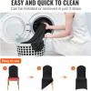 VEVOR 50 Pcs Black Chair Covers Polyester Spandex Stretch Slipcovers for Wedding Party Dining Banquet Arched-Front Chair Covers(Black-a)