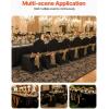VEVOR 50 Pcs Black Chair Covers Polyester Spandex Stretch Slipcovers for Wedding Party Dining Banquet Arched-Front Chair Covers(Black-b)