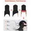 VEVOR 50 Pcs Black Chair Covers Polyester Spandex Stretch Slipcovers for Wedding Party Dining Banquet Arched-Front Chair Covers(Black-b)