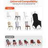 VEVOR 50 Pcs Black Chair Covers Polyester Spandex Stretch Slipcovers for Wedding Party Dining Banquet Arched-Front Chair Covers(Black-b)