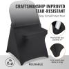 VEVOR 50 Pcs Black Chair Covers Polyester Spandex Stretch Slipcovers for Wedding Party Dining Banquet Arched-Front Chair Covers(Black-c)