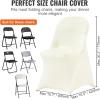 VEVOR 50 Pcs Black Chair Covers Polyester Spandex Stretch Slipcovers for Wedding Party Dining Banquet Arched-Front Chair Covers(Ivory-b)