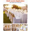VEVOR 50 Pcs Black Chair Covers Polyester Spandex Stretch Slipcovers for Wedding Party Dining Banquet Arched-Front Chair Covers(White-c)