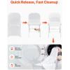 VEVOR 50 Pcs Black Chair Covers Polyester Spandex Stretch Slipcovers for Wedding Party Dining Banquet Arched-Front Chair Covers(White-d)
