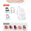 VEVOR 50 Pcs Black Chair Covers Polyester Spandex Stretch Slipcovers for Wedding Party Dining Banquet Arched-Front Chair Covers(White-d)