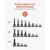 VEVOR 566 Pcs Bolts and Nuts Assortment Kit, Imperial Machine Screws and Flat Washers, Alloy Steel 1/4-20,5/16-18,3/8-16, for Furniture/Equipment/Vehicle Assembly, Galvanized White(280 PCS – Metric (M6  M8  M10))