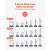VEVOR 566 Pcs Bolts and Nuts Assortment Kit, Imperial Machine Screws and Flat Washers, Alloy Steel 1/4-20,5/16-18,3/8-16, for Furniture/Equipment/Vehicle Assembly, Galvanized White(566 PCS – Imperial (1/4-20  5/16-18  3/8-16))