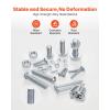 VEVOR 566 Pcs Bolts and Nuts Assortment Kit, Imperial Machine Screws and Flat Washers, Alloy Steel 1/4-20,5/16-18,3/8-16, for Furniture/Equipment/Vehicle Assembly, Galvanized White(2 250 PCS – Metric & Imperial)