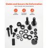 VEVOR 566 Pcs Bolts and Nuts Assortment Kit, Imperial Machine Screws and Flat Washers, Alloy Steel 1/4-20,5/16-18,3/8-16, for Furniture/Equipment/Vehicle Assembly, Galvanized White(280 PCS – Metric (M6  M8  M10))