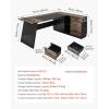 VEVOR 63″ L-Shaped Executive Desk, Large Office Desk with Drawers, File Storage Cabinet, Detachable 350 LBS Load Capacity Corner Table, Easy Assembly, Business Furniture Workstation for Home Office(78.7 x 31.5 x 29.7 inches)
