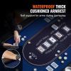 VEVOR 8 Player Poker Table Foldable, Portable Folding Card Board Game Table, Casino Leisure Table, Blackjack Texas Holdem Table with Padded Rails and Stainless Steel Cup Holders,Blue (72 in)