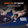 VEVOR 8 Player Poker Table Foldable, Portable Folding Card Board Game Table, Casino Leisure Table, Blackjack Texas Holdem Table with Padded Rails and Stainless Steel Cup Holders,Blue (72 in)