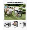 VEVOR 80QT Rolling Ice Chest, Holds up to 50 Bottles / 110 Cans, Portable Patio Party Bar Drink Cooler Cart with Bottom Shelf & Foldable Side Shelves, Beverage Pool with Swivel Wheels & Bottle Opener