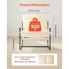 VEVOR Accent Chair, Metal Framed Chair with Wooden Armrests, Modern Cozy Upholstered Armchair, with Soft Foam Cushioning, Detachable Cushion, for Living Room, Bedroom, Reading Room, Office, Beige(Beige)