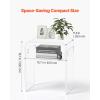 VEVOR Acrylic Bar Cart with 4 Lockable Wheels, Clear Mobile Utility Rolling Cart, Multifunction Serving Cart for Home Bar, Kitchen, Bathroom, Living Room, with Pulling Handle, 2-Tier, Modern(Clear)