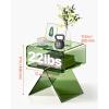 VEVOR Acrylic Bar Cart with 4 Lockable Wheels, Clear Mobile Utility Rolling Cart, Multifunction Serving Cart for Home Bar, Kitchen, Bathroom, Living Room, with Pulling Handle, 2-Tier, Modern(Green)