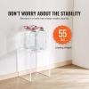 VEVOR Acrylic Side Table, U- Shaped Coffee Table, Clear Acrylic End Table with Waterfall Edges for Drink, Food, Snack Used in Living Room & Bedroom(Rectangular2)
