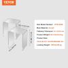 VEVOR Acrylic Side Table, U- Shaped Coffee Table, Clear Acrylic End Table with Waterfall Edges for Drink, Food, Snack Used in Living Room & Bedroom(Rectangular2)