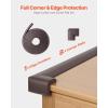 VEVOR Baby Proofing Edge Corner Protector, 18 ft Edge Cushion, 8 Corner Pads, Soft NBR Foam, 3M Adhesive, Child Proof Table Safety Bumper Guards, Easy Installation, for Furniture Fireplace Protection