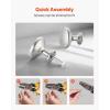 VEVOR Cabinet Knobs, 10 Pack, 1.42 Inch Zinc Alloy Drawer Pulls Door Handles, Rectangular Kitchen Dresser Solid Knobs, Cupboard Hardware with Screws for Bathroom Closet Cabinets Drawers, Chrome Color(25 Pcs)