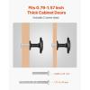 VEVOR Cabinet Knobs, 10 Pack, 1.42 Inch Zinc Alloy Drawer Pulls Door Handles, Rectangular Kitchen Dresser Solid Knobs, Cupboard Hardware with Screws for Bathroom Closet Cabinets Drawers, Chrome Color(30 PCS)