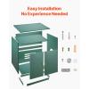 VEVOR Cat Litter Box Enclosure, 31 in Hidden Litter Box Cabinet with Shelf & Storage, Modern Style Indoor Cat Washroom, Wooden Kitty House Furniture End Table, Fit Most Litterboxes, Red & Green(Dark Green)
