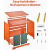 VEVOR Cat Litter Box Enclosure, 31 in Hidden Litter Box Cabinet with Shelf & Storage, Modern Style Indoor Cat Washroom, Wooden Kitty House Furniture End Table, Fit Most Litterboxes, Red & Green(Red & Green)
