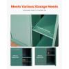 VEVOR Cat Litter Box Enclosure, 31 in Hidden Litter Box Cabinet with Shelf & Storage, Modern Style Indoor Cat Washroom, Wooden Kitty House Furniture End Table, Fit Most Litterboxes, Red & Green(Dark Green，Built-in Power Outlet)