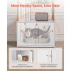 VEVOR Cat Litter Box Enclosure Furniture, 23.6 in Hidden Litter Box Cabinet with Storage Shelves, Modern Style, Waterproof Washroom Side Table Cat House, Fit Most of Litterbox, for Living Room(White)