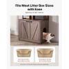 VEVOR Cat Litter Box Enclosure Furniture, 23.6 in Hidden Litter Box Cabinet with Storage Shelves, Modern Style, Waterproof Washroom Side Table Cat House, Fit Most of Litterbox, for Living Room(Grey)