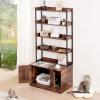 VEVOR Cat Litter Box Enclosure, Hidden Litter Box Furniture with 3 Storage Shelves, Wooden Cat Washroom Indoor, Large Cat House Cabinet Hidden Fit Most Litter Box, 33.5″L x 19.3″W x 58.7″H, Dark Brown(33.5″L x 19.3″W x 72.3″H-4 Shelves)