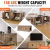 VEVOR Cat Litter Box Enclosure for 2 Cats, Litter Box Furniture Hidden 47.2in(Greige)
