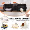 VEVOR Cat Litter Box Enclosure for 2 Cats, Litter Box Furniture Hidden 47.2in(Grey)