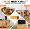 VEVOR Cat Litter Box Enclosure for 2 Cats, Litter Box Furniture Hidden 47.2in(Natural color)