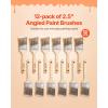 VEVOR Chalk Wax Paint Brush, 4 Piece Wax Paint Brush, Stain Brushes for Furniture, Acrylic Painting,Milk Paint,Home Decor, Natural Bristle Round Oval Chalk Paint Brushes for All Painting and Waxing(12 PCS)