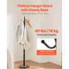 VEVOR Coat Rack, Freestanding Coats Rack Stand with Quartz Stone Base & 3 Round Hooks, Free Standing Hall Coat Tree for Entryway, Bedroom, Living Room, Stylish Clothes Hanger Stand for Coats, Hat, Bag(Hook)