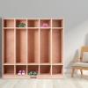 VEVOR Cubby Mobile Tray Storage Cabinet, 20-Compartment Cubby Storage Shelf, Cubby Storage Cabinet 4 x 5, Classroom Cubbies, Classroom Furniture for Home, Daycare and Preschool, Natural(5-Section)