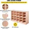 VEVOR Cubby Mobile Tray Storage Cabinet, 20-Compartment Cubby Storage Shelf, Cubby Storage Cabinet 4 x 5, Classroom Cubbies, Classroom Furniture for Home, Daycare and Preschool, Natural(20-Section)