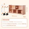 VEVOR Cubby Mobile Tray Storage Cabinet, 5-Compartment Cubby Storage Shelf, Cubby Storage Cabinet 2-Shelf, Classroom Cubbies, Classroom Furniture for Home, Daycare and Preschool, Natural(5 Cubby)