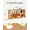 VEVOR Cubby Mobile Tray Storage Cabinet, 8-Compartment Cubby Storage Shelf, Cubby Storage Cabinet 3-Shelf, Classroom Cubbies, Classroom Furniture for Home, Daycare and Preschool, Natural(Bookcase)