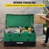 VEVOR Deck Box, 100 Gallon Outdoor Storage Box, 48.0″ x 21.5″ x 24.5″, Waterproof PP Deckbox with Aluminum Alloy Padlock, for Patio Furniture, Garden Tools, Outdoor Cushions, Gray(230gal)