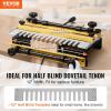 VEVOR Dovetail Jig, 12 in Width, Dove Tailing Router Jigs with 4 Router Bits & 3 Templates, Precise Alignment Dove Tail Jig, Mortise and Tenon Woodworking Tools for Furniture & Wood Cabinet Making(One Template)