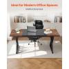 VEVOR Executive Desk 70.9 x 31.5 inch, Large Computer Desk PC Workstation for Home Office, Modern Simple Wood Laptop Study Writing Table Metal Frame Business Furniture, Rustic Brown and Black(70.8″ * 31.5″)