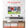 VEVOR Floating TV Stand, 71 in Wall Mount Entertainment Center with Power Outlet & LED Lights, Modern Floating TV Shelf with 2 Drawers & Storage Cabinet for DVD Player, Cable Box, Game Console, White(White)