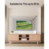 VEVOR Fluted TV Stand for TVs up to 65 inch, Mid-Century Modern Entertainment Center, Media Console with Storage Cabinet and Sliding Tambour Door, Boho Television Stand for Living Room, Bedroom, Oak(Wood)