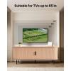 VEVOR Fluted TV Stand for TVs up to 65 inch, Mid-Century Modern Entertainment Center, Media Console with Storage Cabinet and Sliding Tambour Door, Boho Television Stand for Living Room, Bedroom, Oak(Natural)