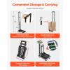 VEVOR Folding Hand Truck, 110 lbs Load Capacity, Collapsible Luggage Cart with 2 Wheels & 1 Elastic Rope, Utility Dolly Platform Cart for Airport Travel Furniture Luggage Office Moving, Black(110 lbs)