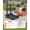 VEVOR Folding Hand Truck, 110 lbs Load Capacity, Collapsible Luggage Cart with 2 Wheels & 1 Elastic Rope, Utility Dolly Platform Cart for Airport Travel Furniture Luggage Office Moving, Black(110 lbs)