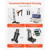 VEVOR Folding Hand Truck, 110 lbs Load Capacity, Collapsible Luggage Cart with 2 Wheels & 1 Elastic Rope, Utility Dolly Platform Cart for Airport Travel Furniture Luggage Office Moving, Black(290 lbs)